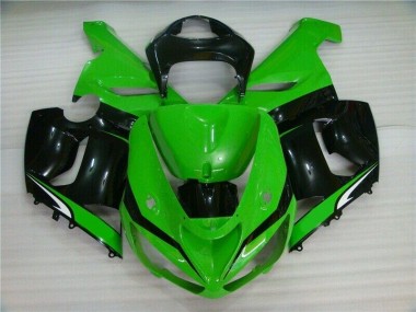 Carene Moto ZX6R 05-06 - Verde Bianco Nero