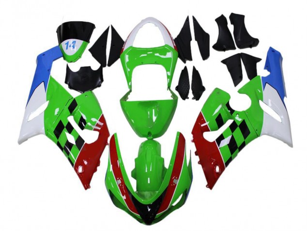 Carene Moto ZX6R 05-06 - Verde Rosso Bianco Blu Carene Moto ZX6R 05-06 - Verde Rosso Bianco Blu
