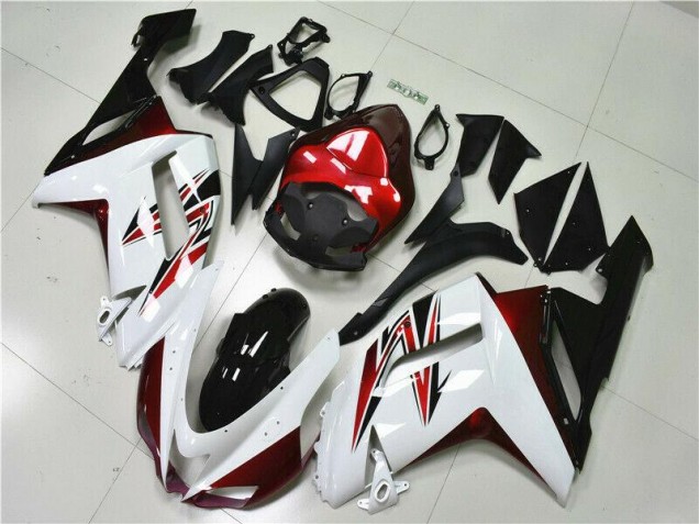 Carene Moto ZX6R 07-08 - Bianco Nero Rosso Carene Moto ZX6R 07-08 - Bianco Nero Rosso