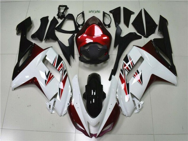 Carene Moto ZX6R 07-08 - Bianco Nero Rosso Carene Moto ZX6R 07-08 - Bianco Nero Rosso