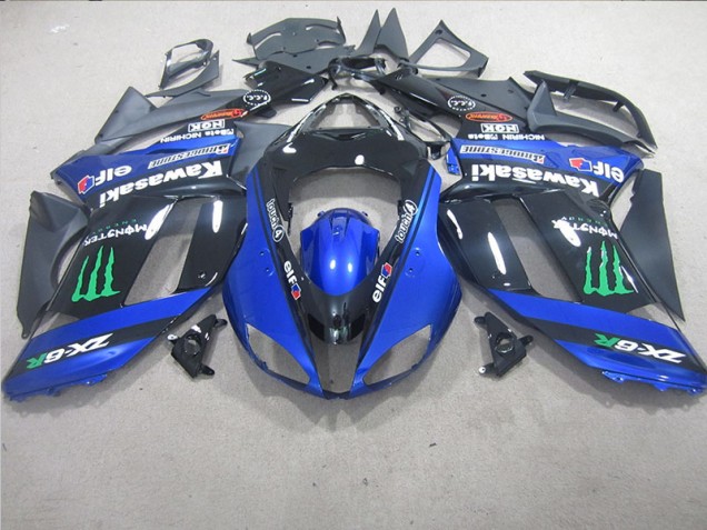 Carene Moto ZX6R 07-08 - Nero Blu Monster Carene Moto ZX6R 07-08 - Nero Blu Monster