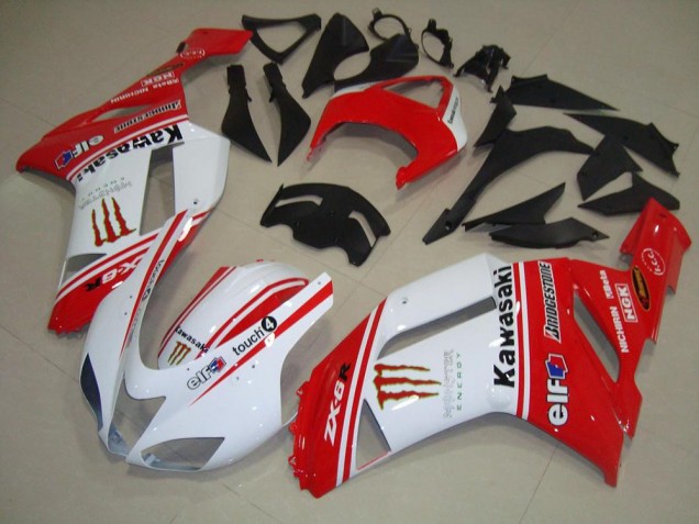 Carene Moto ZX6R 07-08 - Rosso & Bianco