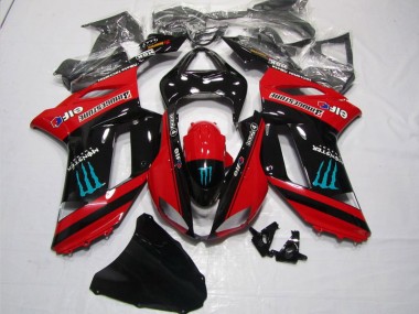 Carene Moto ZX6R 07-08 - Rosso Nero Monster