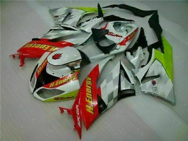 Carene Moto ZX6R 09-12 - Bianco Rosso H. Energy