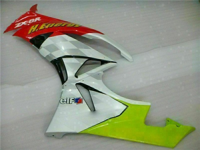 Carene Moto ZX6R 09-12 - Bianco Rosso H. Energy