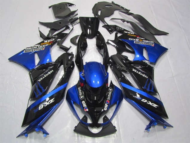 Carene Moto ZX6R 09-12 - Nero Blu Monster Carene Moto ZX6R 09-12 - Nero Blu Monster