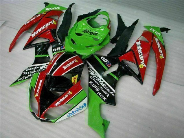 Carene Moto ZX6R 09-12 - Nero Rosso Verde Motocard Carene Moto ZX6R 09-12 - Nero Rosso Verde Motocard