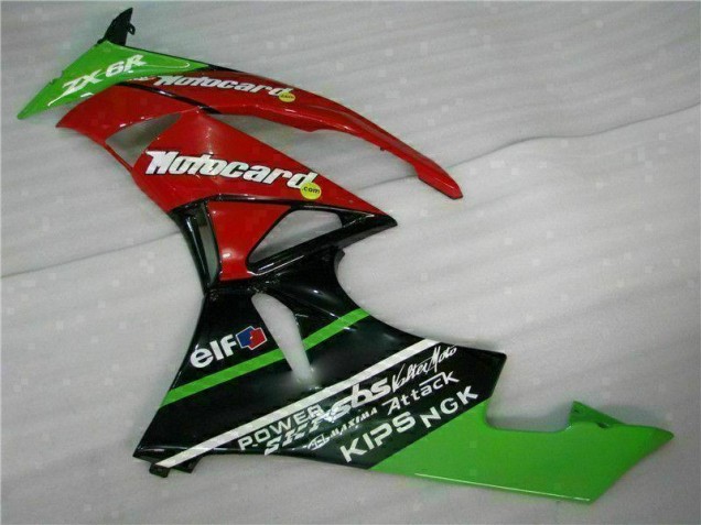 Carene Moto ZX6R 09-12 - Nero Rosso Verde Motocard Carene Moto ZX6R 09-12 - Nero Rosso Verde Motocard