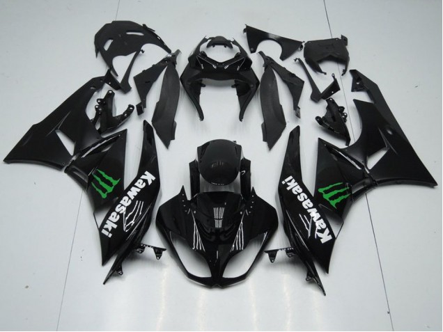 Carene Moto ZX6R 09-12 - Nero con Monster Carene Moto ZX6R 09-12 - Nero con Monster