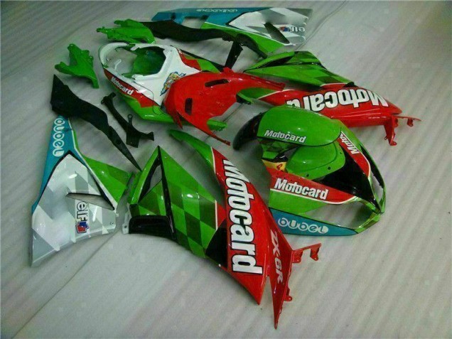 Carene Moto ZX6R 09-12 - Rosso Verde Motocard Carene Moto ZX6R 09-12 - Rosso Verde Motocard