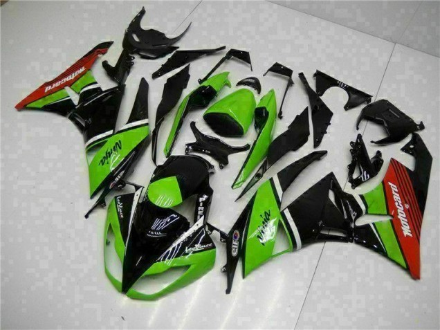Carene Moto ZX6R 09-12 - Verde Nero Rosso Carene Moto ZX6R 09-12 - Verde Nero Rosso