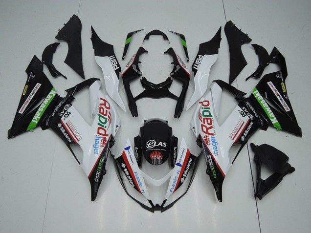Carene Moto ZX6R 13-18 - Nero Bianco Rapid Hager