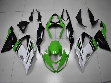 Carene Moto ZX6R 13-18 - Nero Verde Bianco