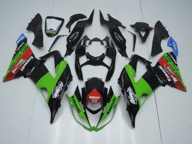 Carene Moto ZX6R 13-18 - Nero Verde Rosso Motocard