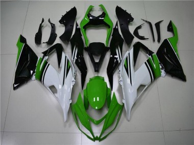 Carene Moto ZX6R 13-18 - Verde Bianco Nero