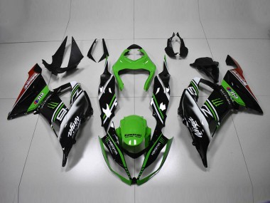 Carene Moto ZX6R 13-18 - Verde Nero Bianco