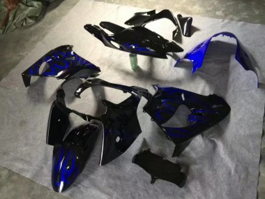 Carene Moto ZX9R 00-01 - Lucido Nero Blu Fiamma