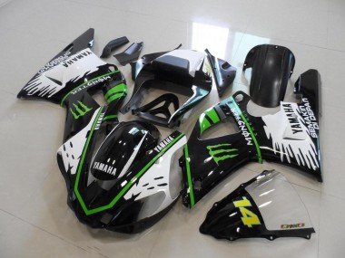 Kit Carena Moto & Plastica Moto R1 00-01 - Nero Bianco Verde Monster