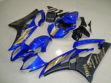 Kit Carena Moto & Plastica Moto R6 06-07 - Nero Blu con Oro Adesivo