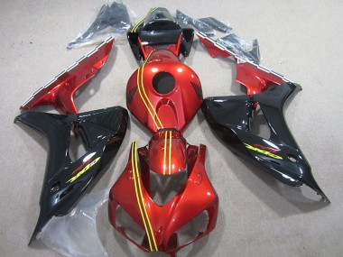 Kit Carenatura Moto Iniezione CBR 1000 RR 06-07 - Nero Rosso Giallo