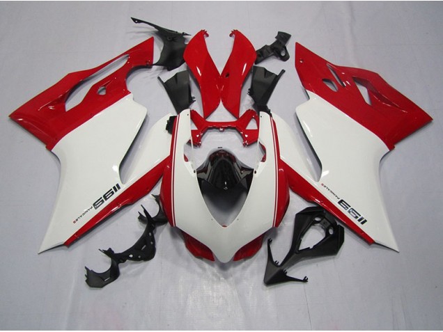 Kit Carenatura Moto Iniezione Ducati 1199 11-14 - Bianco Rosso Kit Carenatura Moto Iniezione Ducati 1199 11-14 - Bianco Rosso
