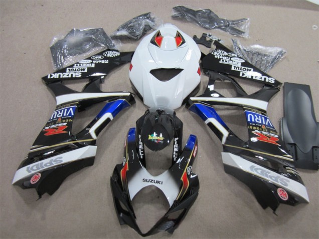Kit Carenatura Moto Iniezione GSXR 1000 K7 07-08 - Nero Bianco Blu Kit Carenatura Moto Iniezione GSXR 1000 K7 07-08 - Nero Bianco Blu