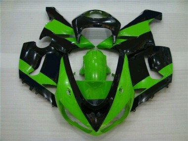 Kit Carenatura Moto Iniezione ZX6R 05-06 - Verde Nero