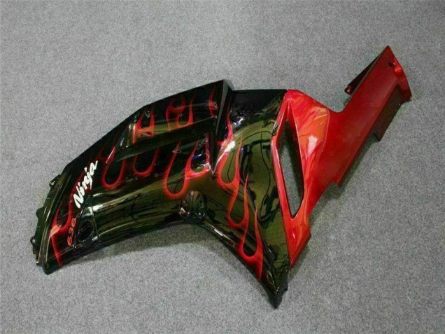 Kit Carenatura Moto ZX6R 07-08 - Nero Rosso Fiamma