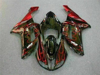 Kit Carenatura Moto ZX6R 07-08 - Nero Rosso Fiamma