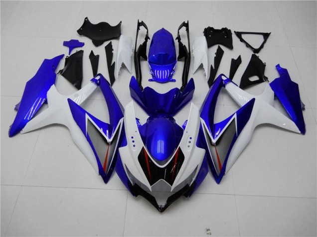 Kit Carene Moto Completa GSXR 600 / 750 K8 08-10 - Bianco Blu Kit Carene Moto Completa GSXR 600 / 750 K8 08-10 - Bianco Blu