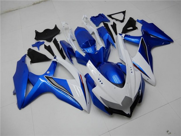 Kit Carene Moto GSXR 600 / 750 K8 08-10 - Bianco Blu Kit Carene Moto GSXR 600 / 750 K8 08-10 - Bianco Blu