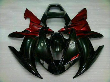 Kit Carene Moto R1 02-03 - Nero Rosso
