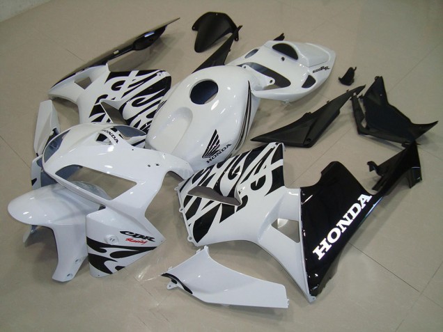 Kit Completo Carenatura Moto ABS CBR 600 RR 05-06 - Bianco Nero Kit Completo Carenatura Moto ABS CBR 600 RR 05-06 - Bianco Nero