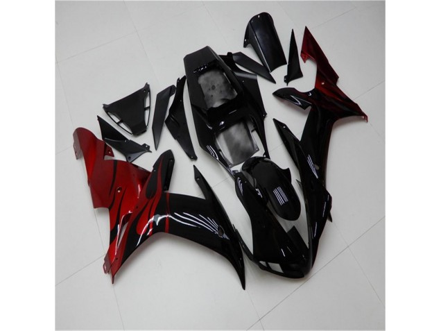 Kit Completo Carenatura Moto ABS R1 02-03 - Nero Rosso Kit Completo Carenatura Moto ABS R1 02-03 - Nero Rosso