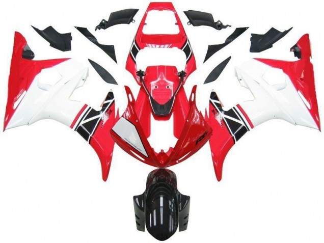 Kit Completo Carenatura Moto ABS R6 03-05 - Rosso Bianco Nero