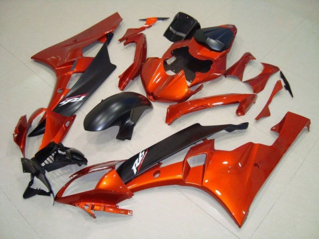 Kit Completo Carenatura Moto ABS R6 06-07 - Arancia Nero Opaco