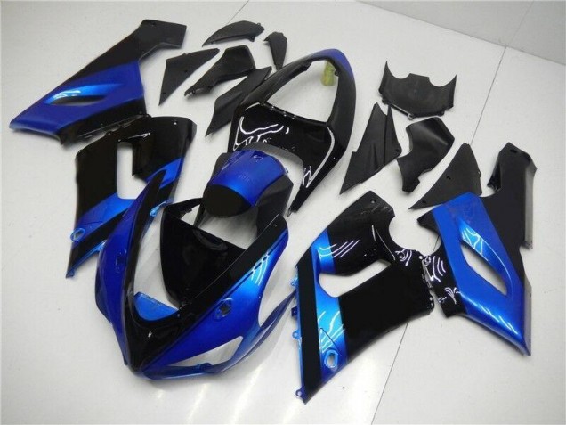 Kit Completo Carenatura Moto ABS ZX6R 05-06 - Blu Nero Kit Completo Carenatura Moto ABS ZX6R 05-06 - Blu Nero