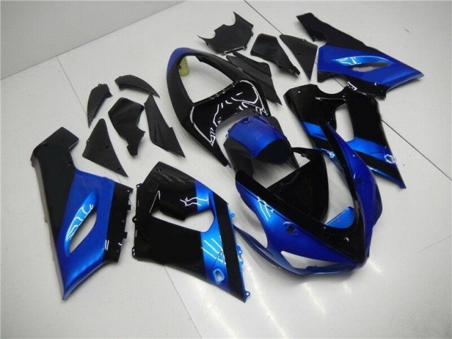 Kit Completo Carenatura Moto ABS ZX6R 05-06 - Blu Nero Kit Completo Carenatura Moto ABS ZX6R 05-06 - Blu Nero