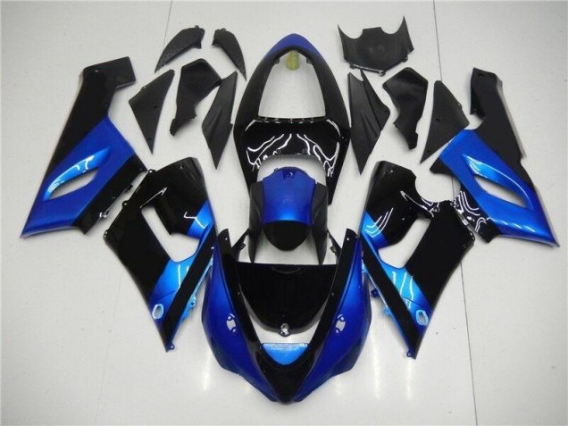 Kit Completo Carenatura Moto ABS ZX6R 05-06 - Blu Nero Kit Completo Carenatura Moto ABS ZX6R 05-06 - Blu Nero