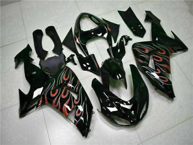 Kits Carenatura Moto Completa ZX10R 06-07 - Nero Rosso Fiamma Kits Carenatura Moto Completa ZX10R 06-07 - Nero Rosso Fiamma
