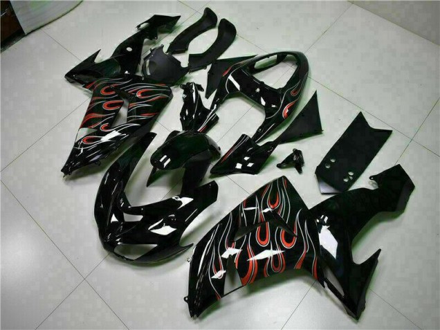 Kits Carenatura Moto Completa ZX10R 06-07 - Nero Rosso Fiamma Kits Carenatura Moto Completa ZX10R 06-07 - Nero Rosso Fiamma