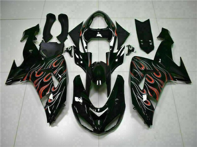 Kits Carenatura Moto Completa ZX10R 06-07 - Nero Rosso Fiamma Kits Carenatura Moto Completa ZX10R 06-07 - Nero Rosso Fiamma