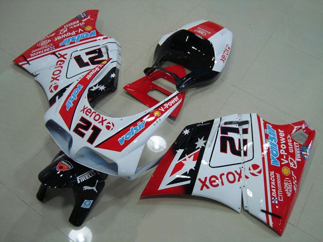 Kits Carenatura Moto Ducati 748 916 996 996S 93-05 - Rosso Bianco Xerox 21 Kits Carenatura Moto Ducati 748 916 996 996S 93-05 - Rosso Bianco Xerox 21
