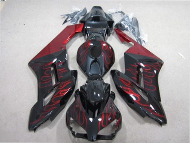 Kits Carenatura Motocicletta Completo ABS CBR 1000 RR 04-05 - Nero Rosso Fiamma